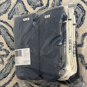 Men's Athletic Crew Socks Pack - Navy & White, Performance Cushioning